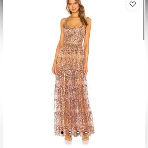 Bronx and Banco Runway Midnight Gold Gown